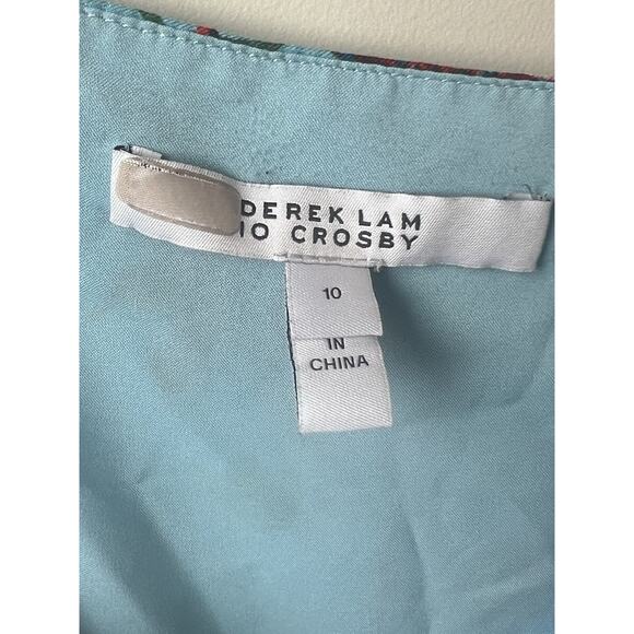 Derek Lam 10 Crosby Blue Butterfly Floral Silk Blend Sun Dress, Romantic Size 10 - Picture 6 of 8